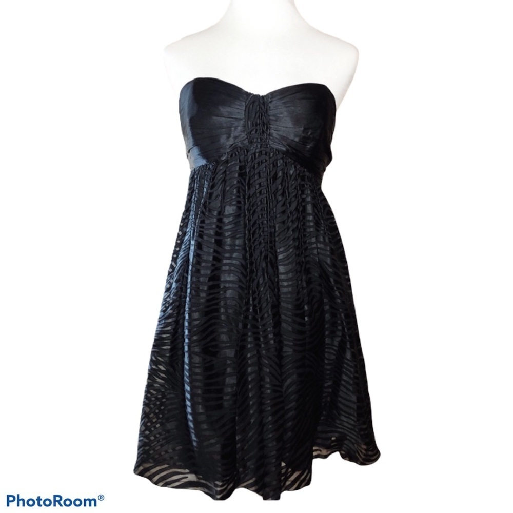 NWT Black Express Strapless Silk Dress Size 2